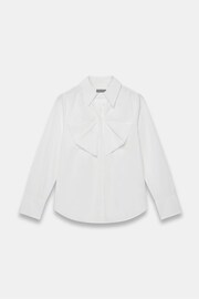 Mint Velvet White Bow Front Shirt - Image 5 of 6
