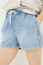 FatFace Light Blue Pull-On Denim Shorts - Image 1 of 4