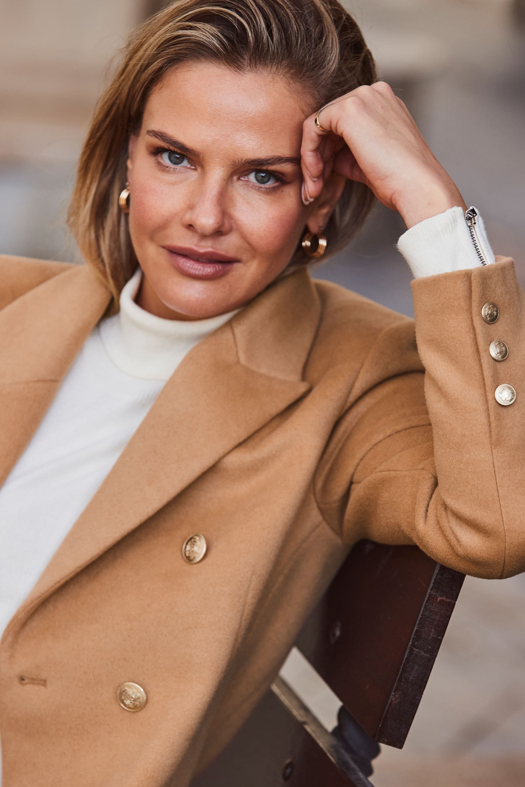 Buy Sosandar Natural Double Breasted Longline Formal Coat from Next Singapore