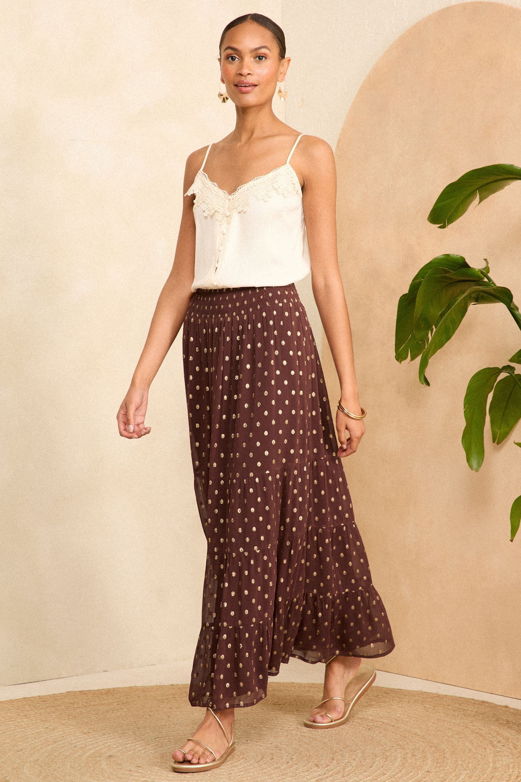 Polka dot maxi skirt uk cheap