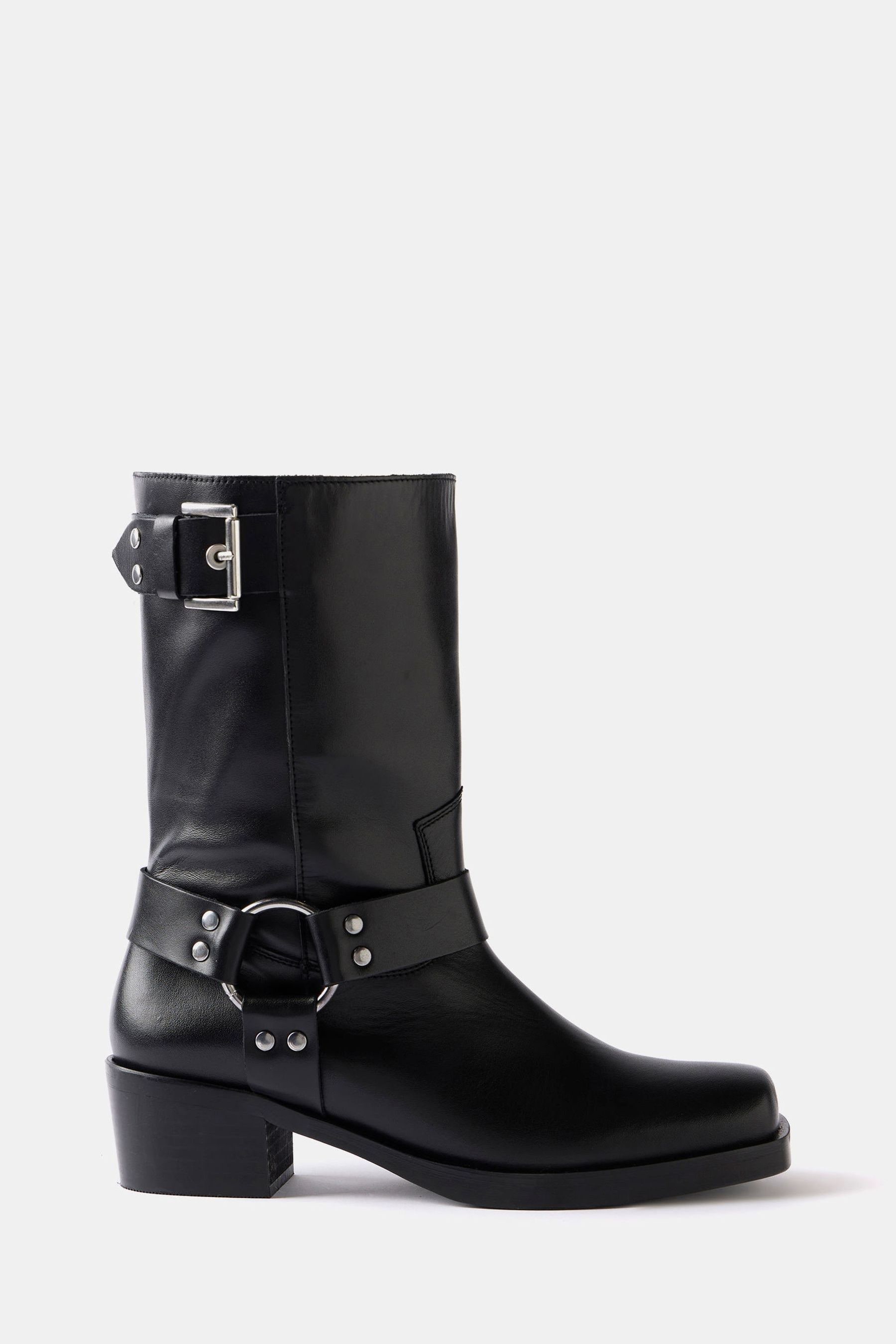 Velvet biker boots on sale