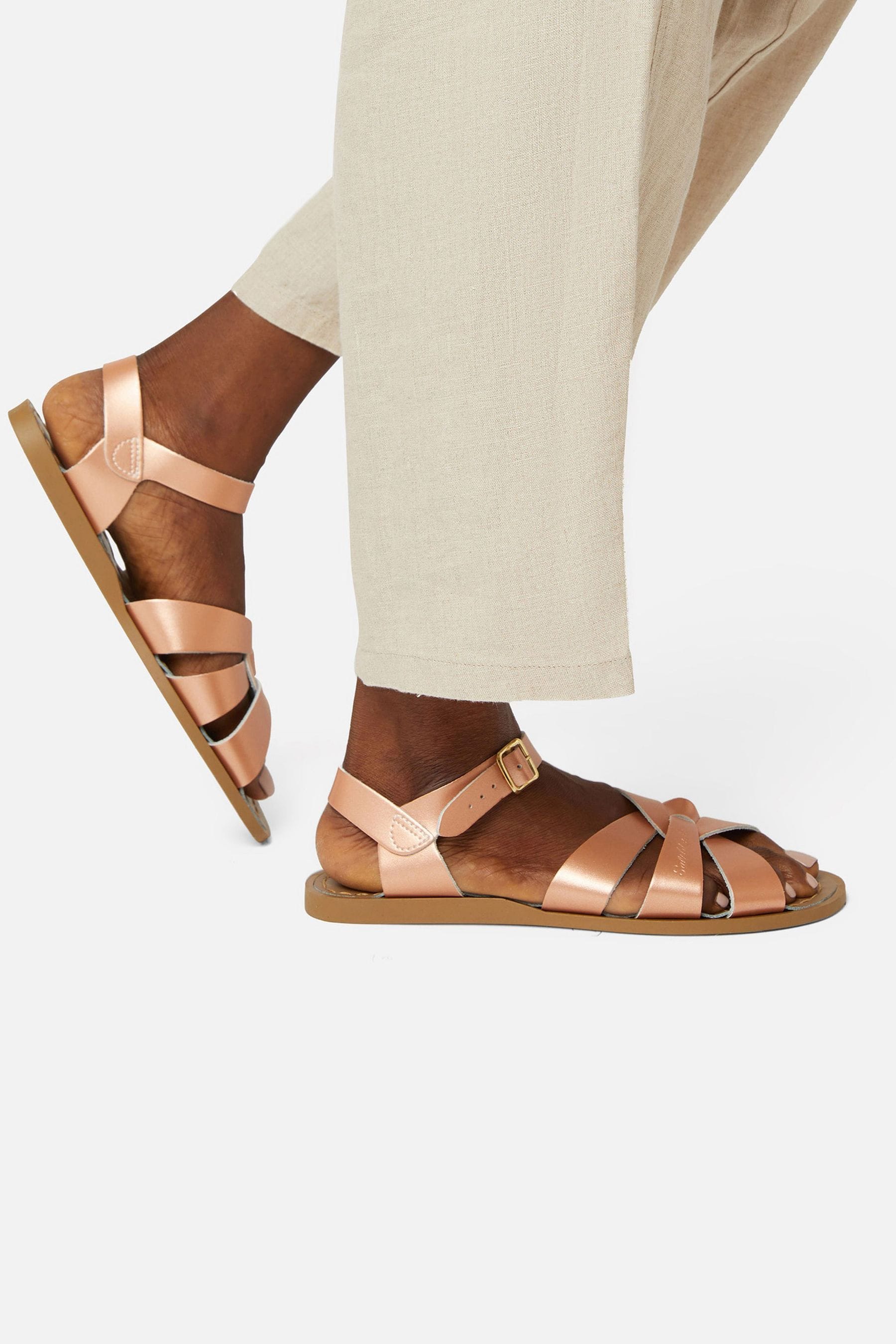 Buy Salt Water Sandals Pink The Original Flat Strappy Sandals from Next Gibraltar
