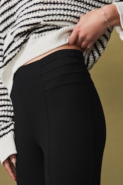 Black Ponte Waistband Detail Leggings - Image 5 of 7