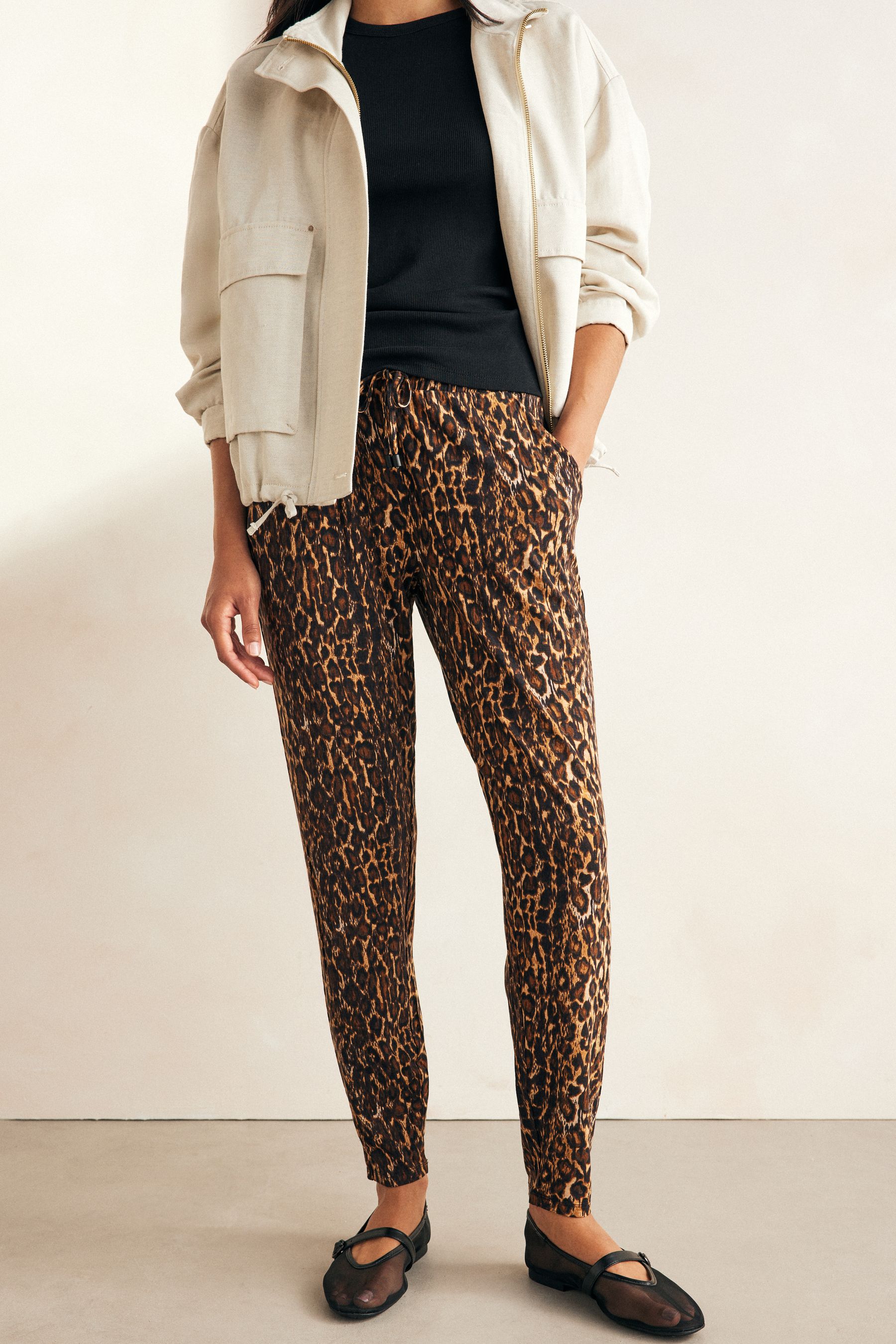 Buy Animal Print Jersey Joggers from Next United Arab Emirates