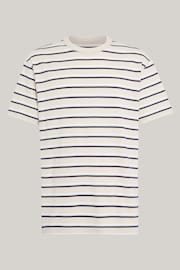 Tommy Hilfiger Cream Stripe Crew Neck T-Shirt - Image 6 of 6