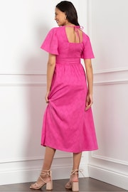 Seraphine Pink Cotton Broderie Maternity & Nursing Dress - Image 2 of 10