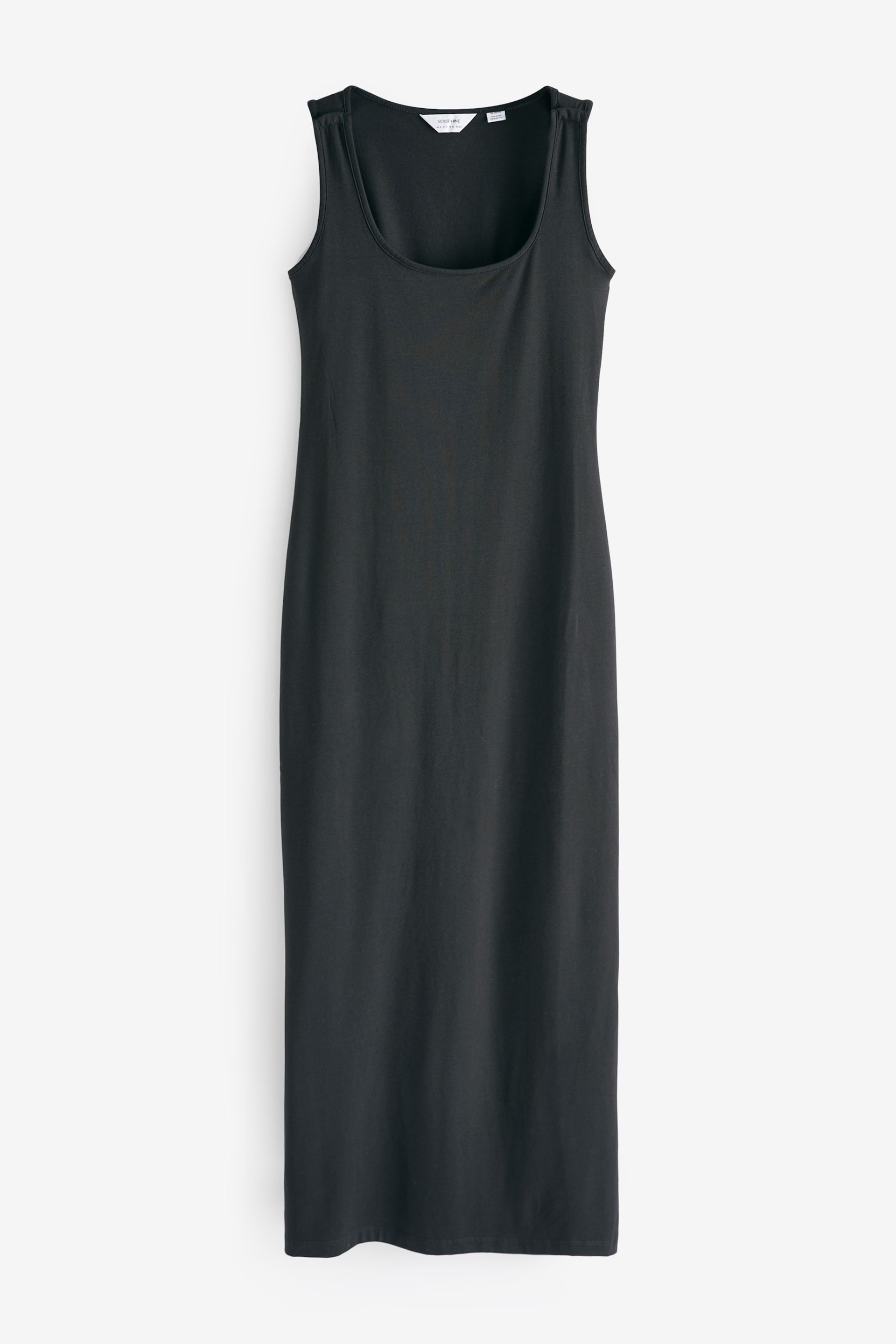 Seraphine Scoop Neck Bodycon Black Dress - Image 8 of 8