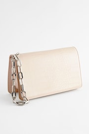 White Chain Croc Clutch Bag - Image 4 of 8