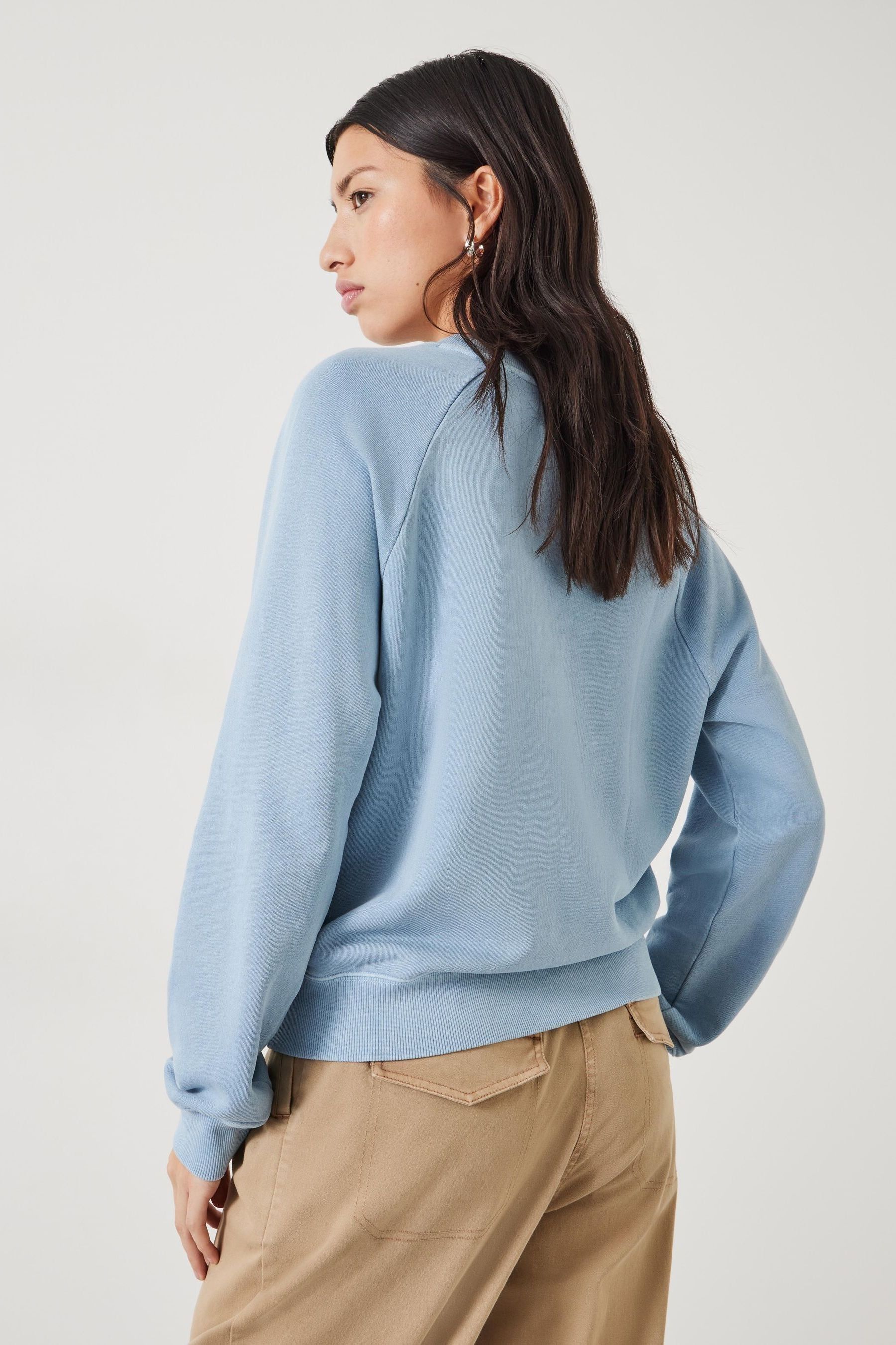 Buy Hush Blue 100 Cotton Amayah Ruffle Detail Sweatshirt from the Next UK online shop