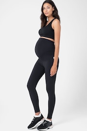 Seraphine Black Bump & Back Support Maternity Black Leggings - Image 2 of 5