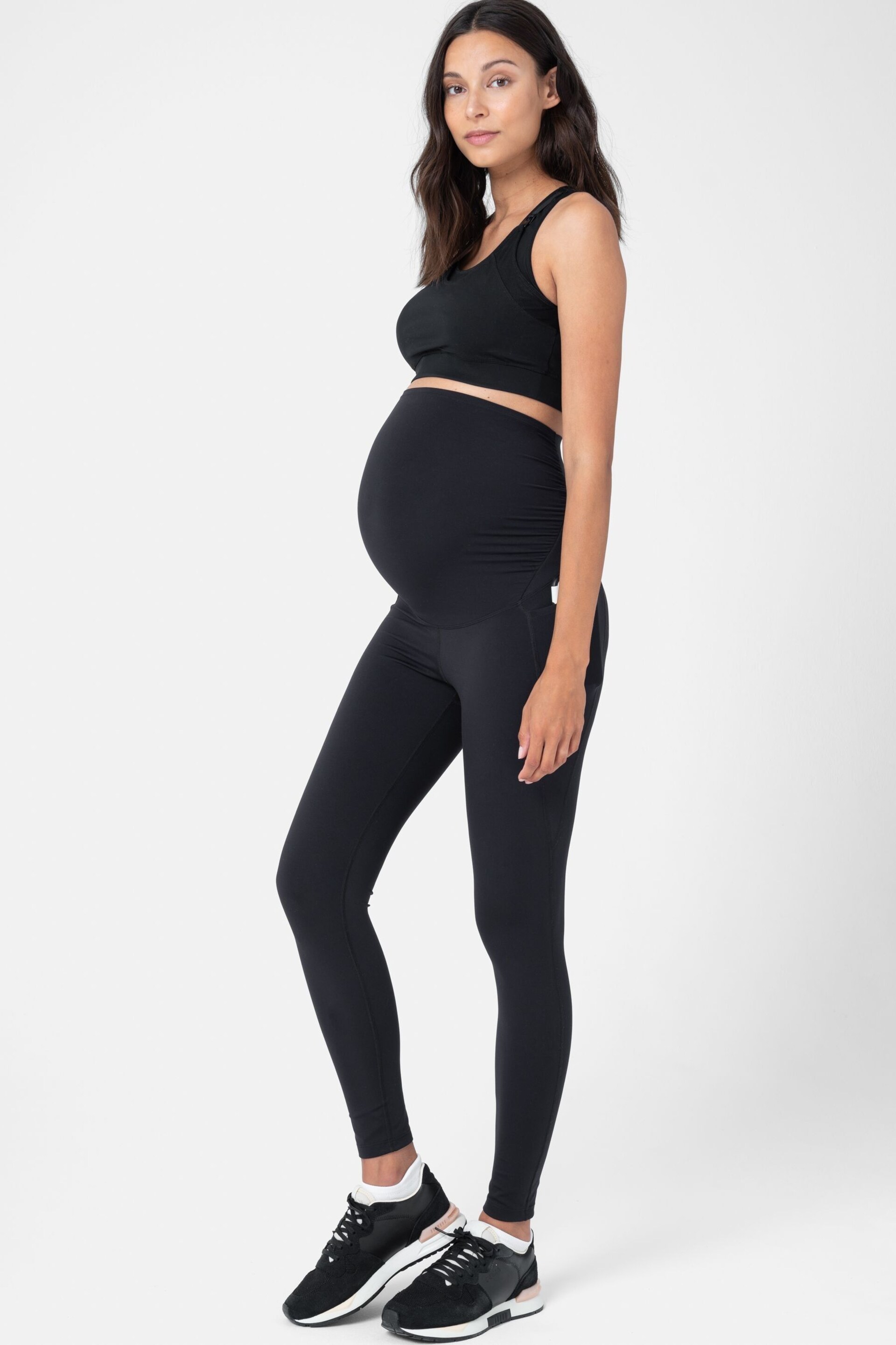 Seraphine Black Bump & Back Support Maternity Black Leggings - Image 2 of 5