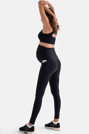 Seraphine Black Bump & Back Support Maternity Black Leggings - Image 3 of 5