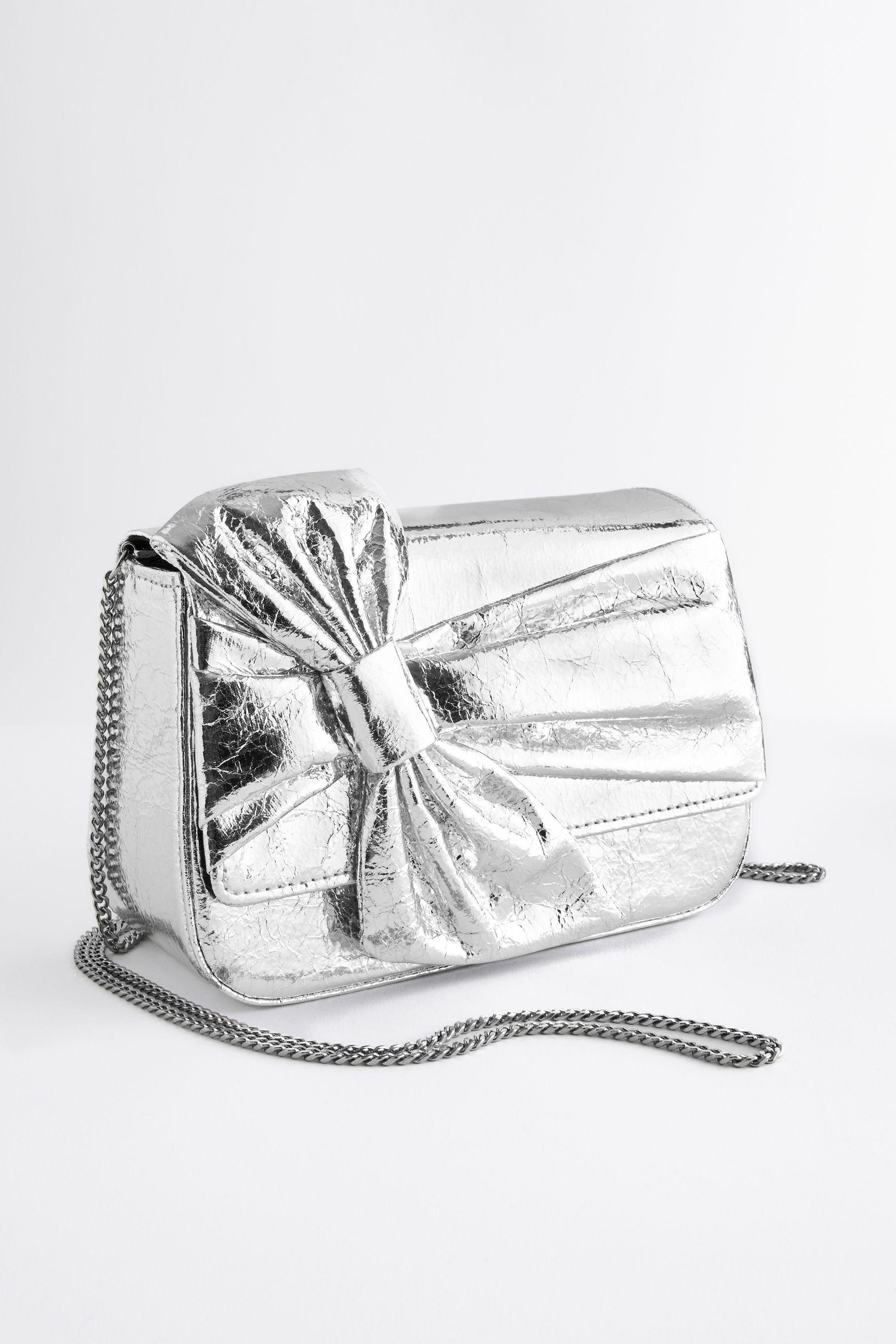 White and silver clutch on sale