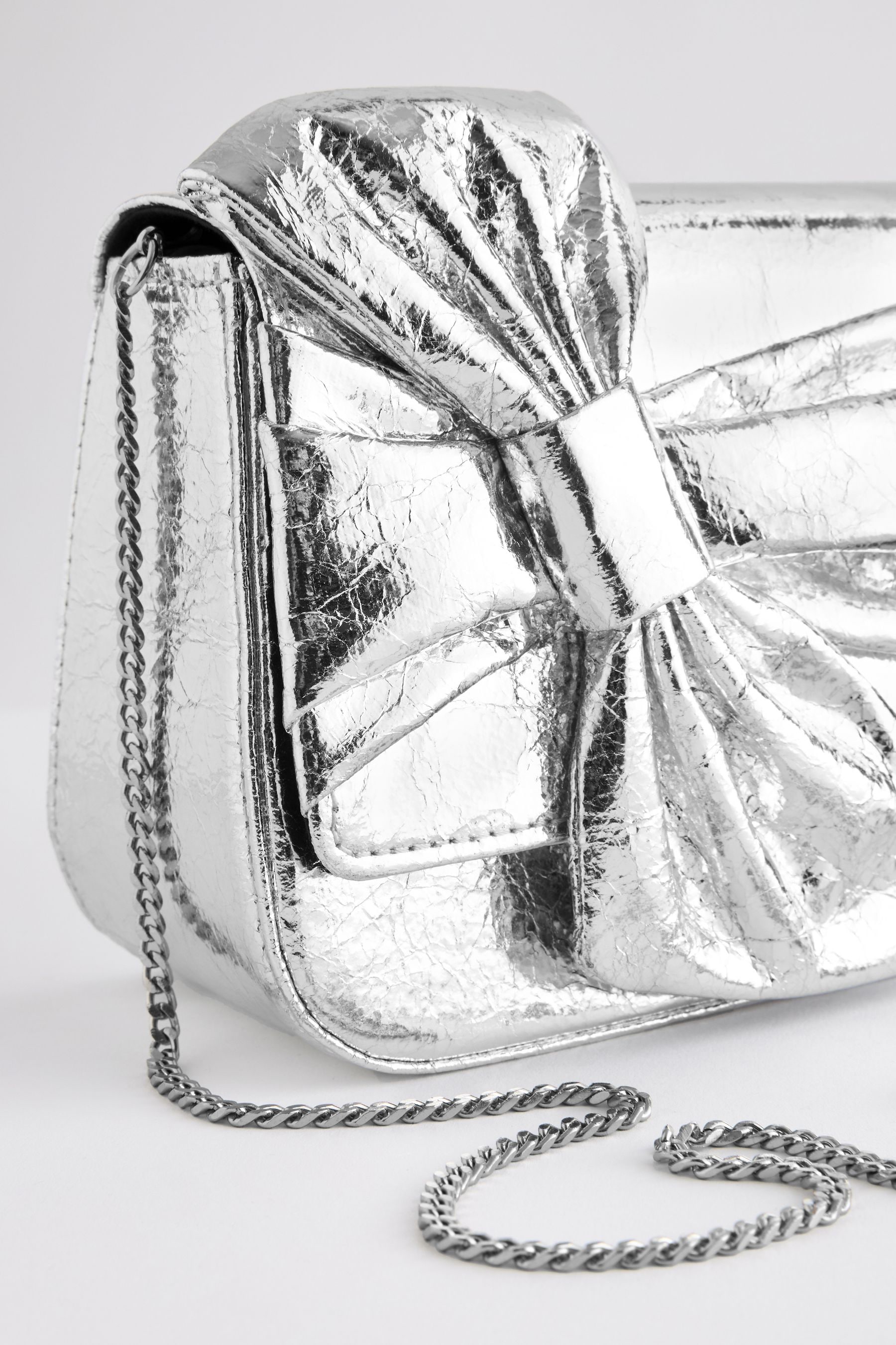 Black silver clutch bag clearance