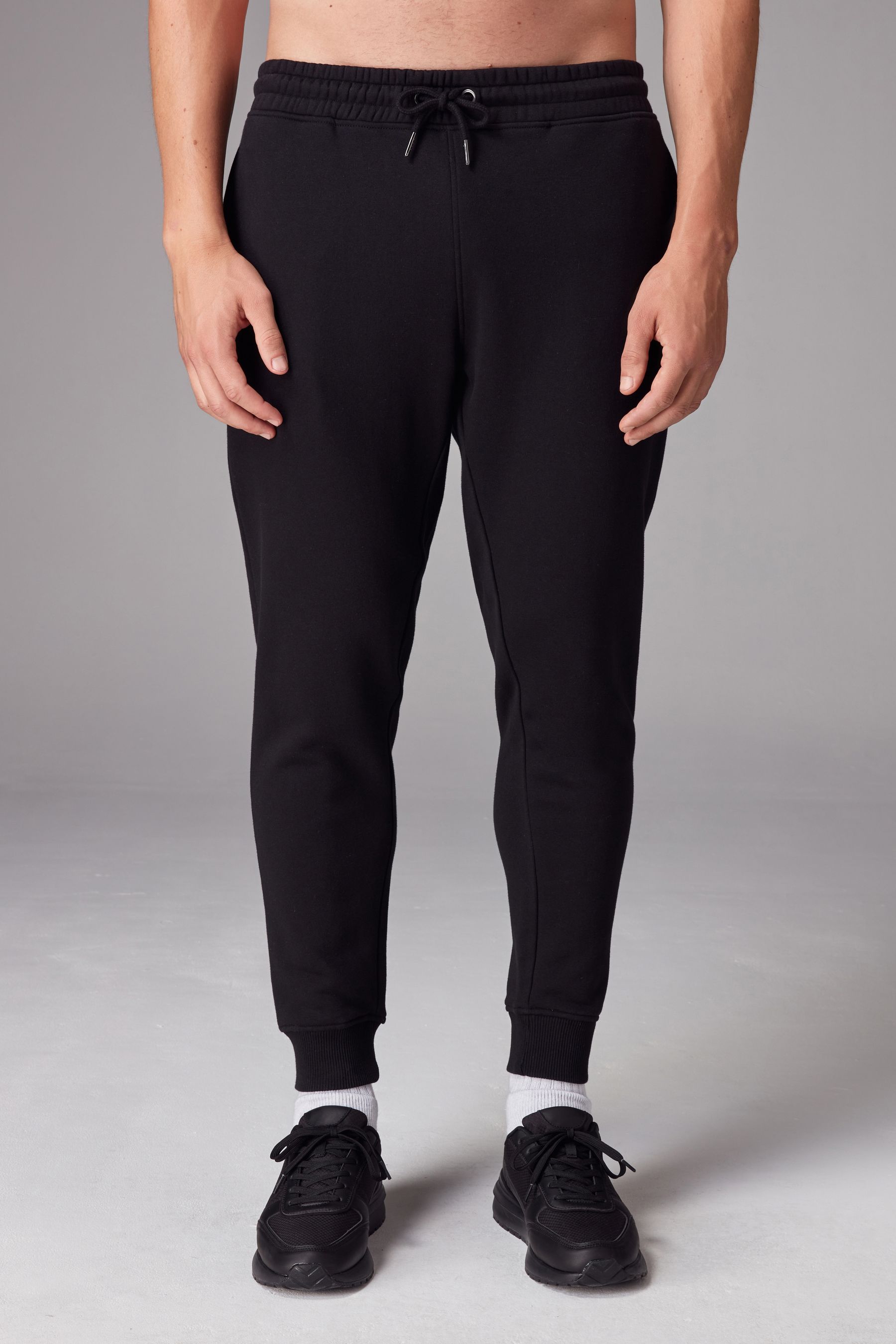 Mens black slim joggers sale