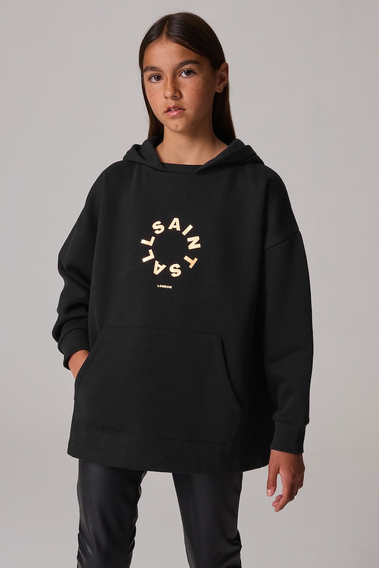 smALLSAINTS Black Girls Tierra Logo Etienne Hoodie - Image 1 of 8