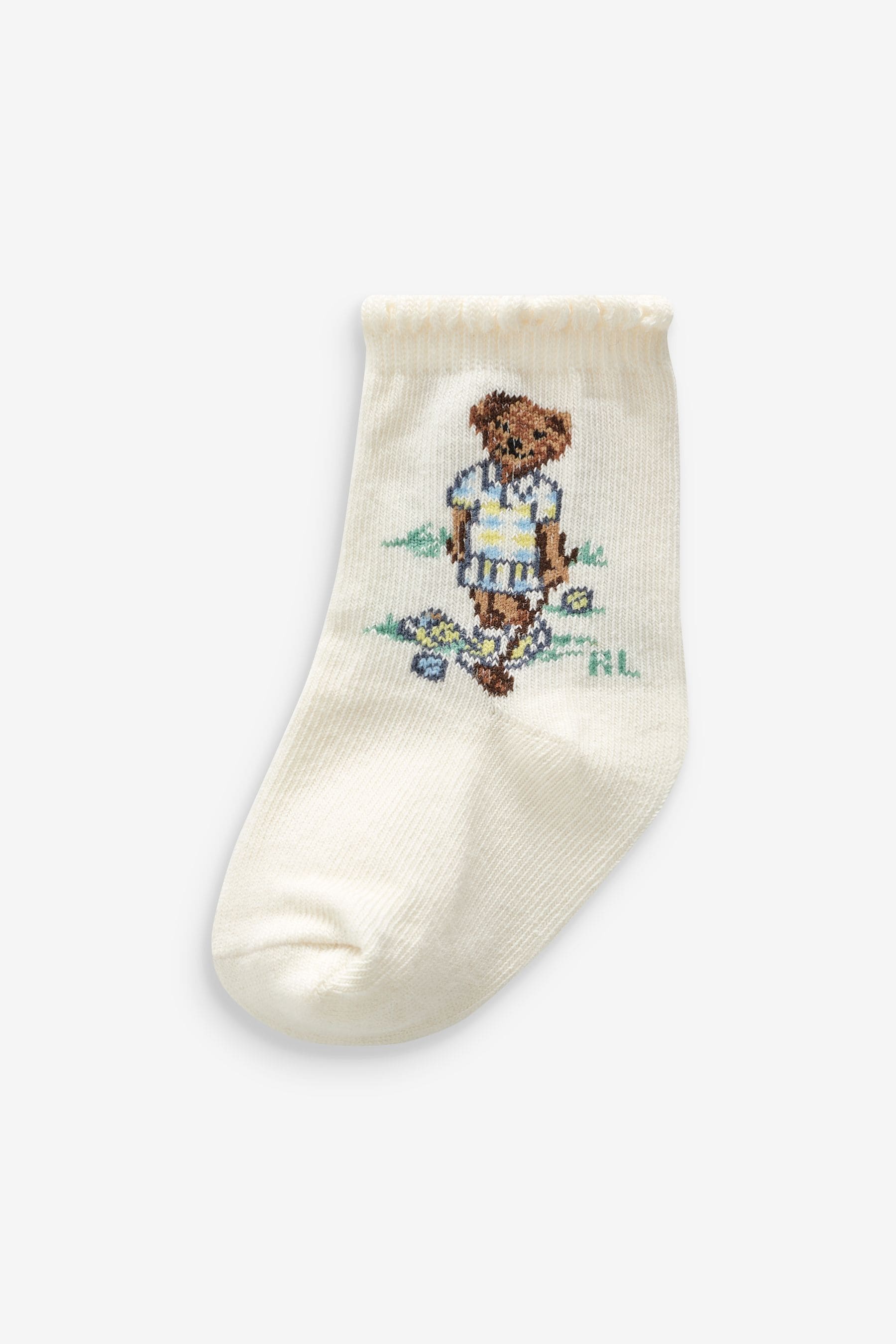 Buy Polo Ralph Lauren Baby Bear Pink 100 Cotton Socks 3 Pack from Next Luxembourg