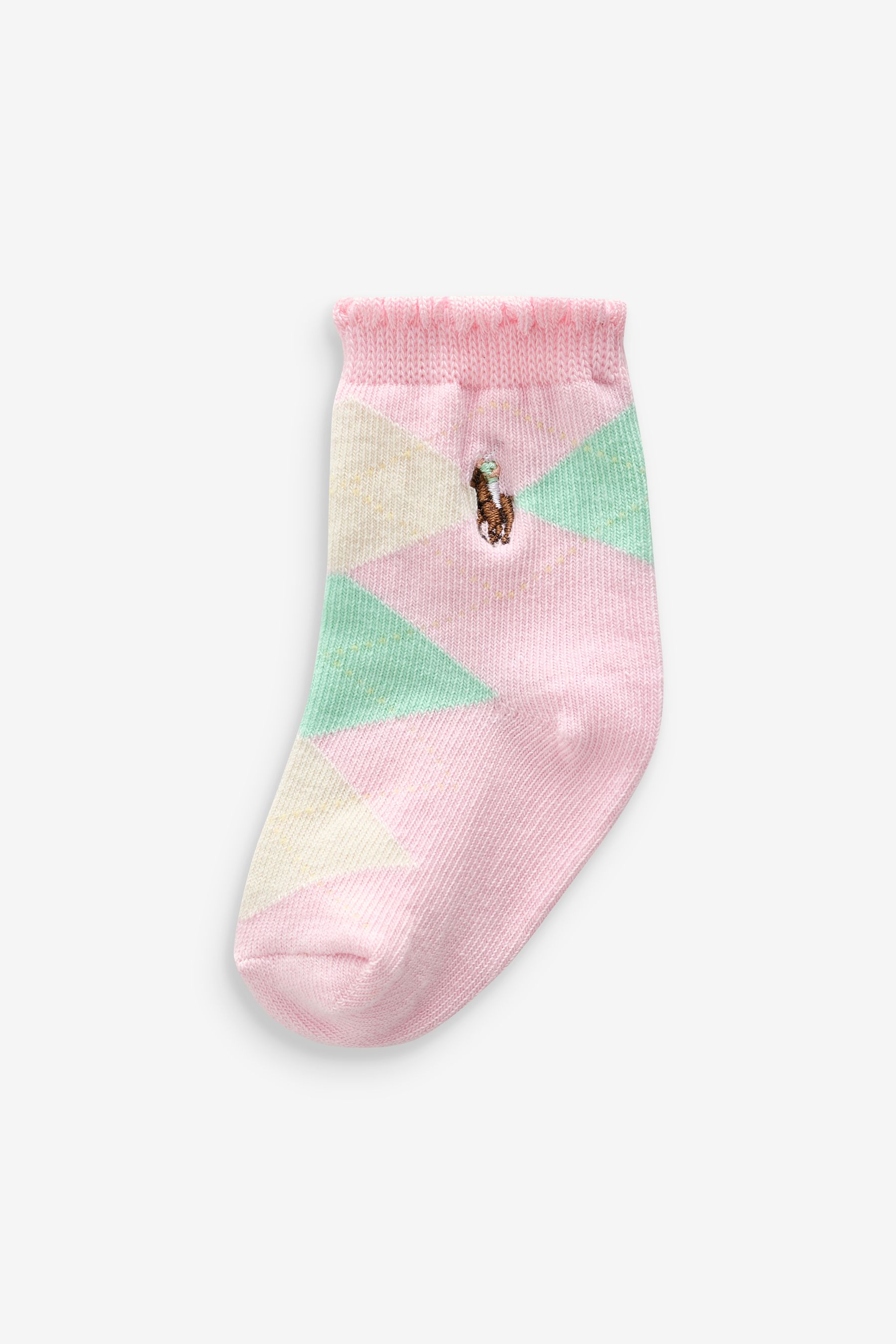 Buy Polo Ralph Lauren Baby Bear Pink 100 Cotton Socks 3 Pack from the Next UK online shop