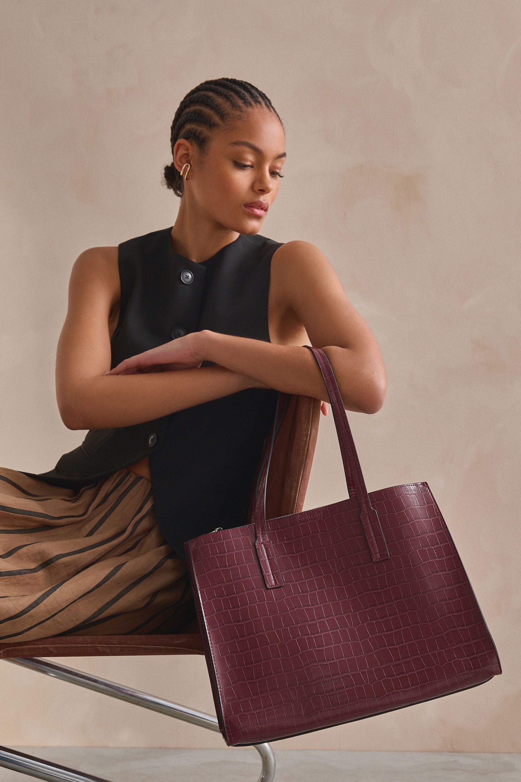 Buy Burgundy Red Formal Open Tote Bag from the Next UK online shop