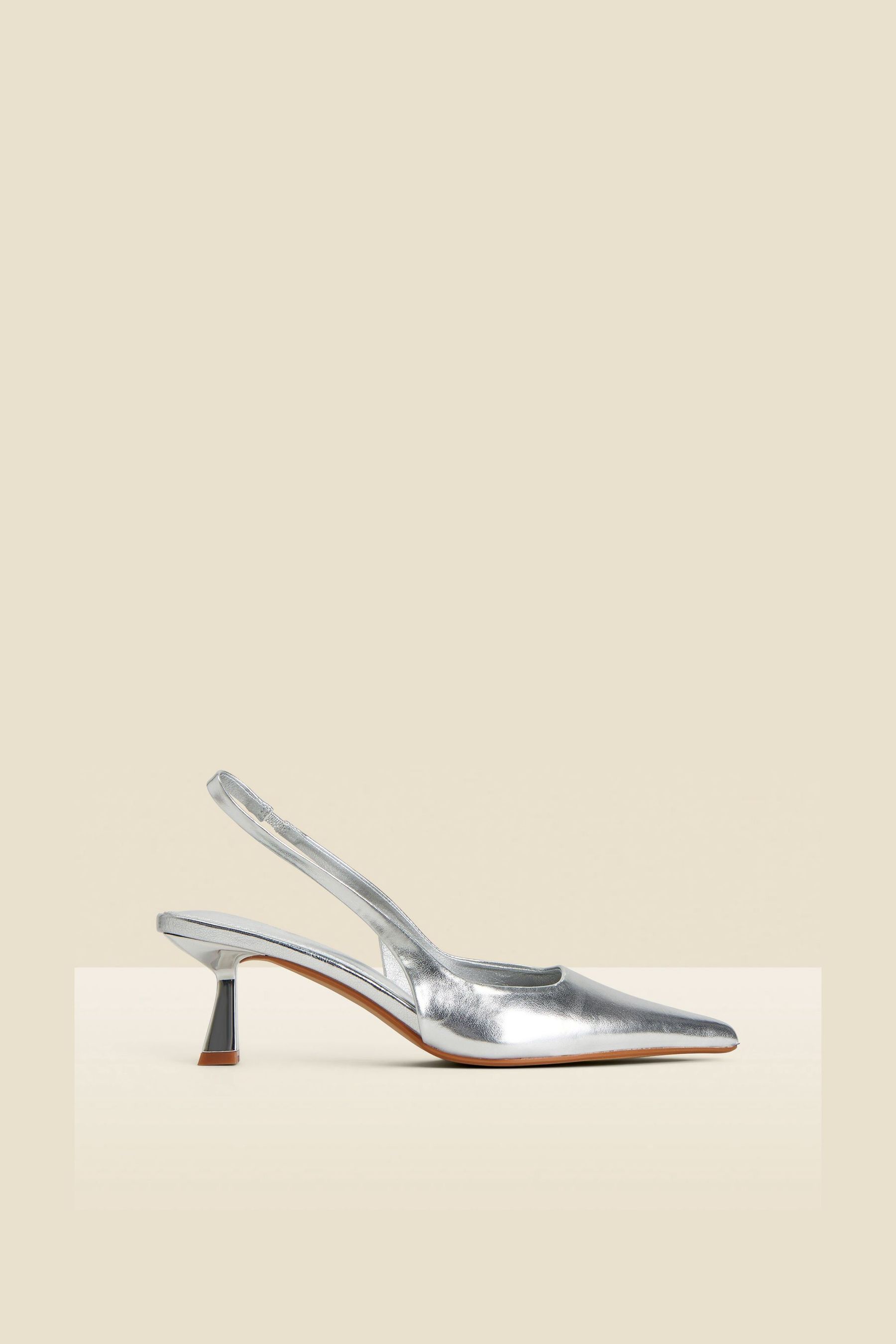 Metallic kitten heel shoes new arrivals