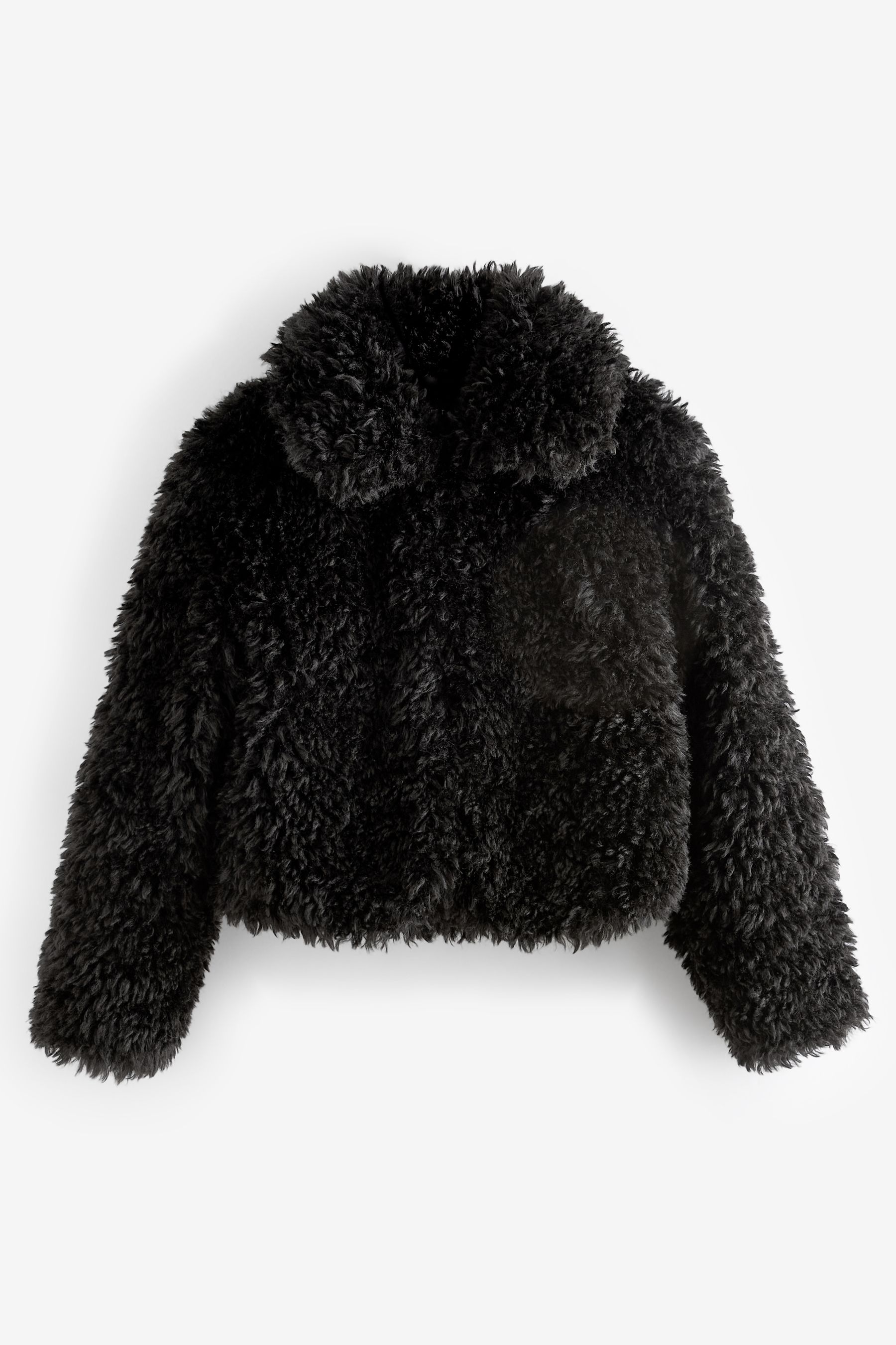 Black Short Faux Fur Jacket