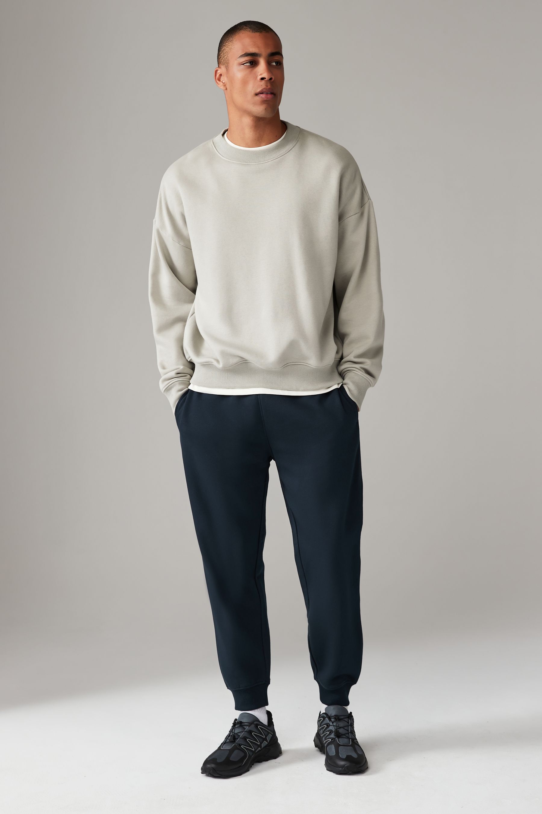 Buy Navy Blue Charcoal Slim Fit Joggers 2 Pack Next Ukraine