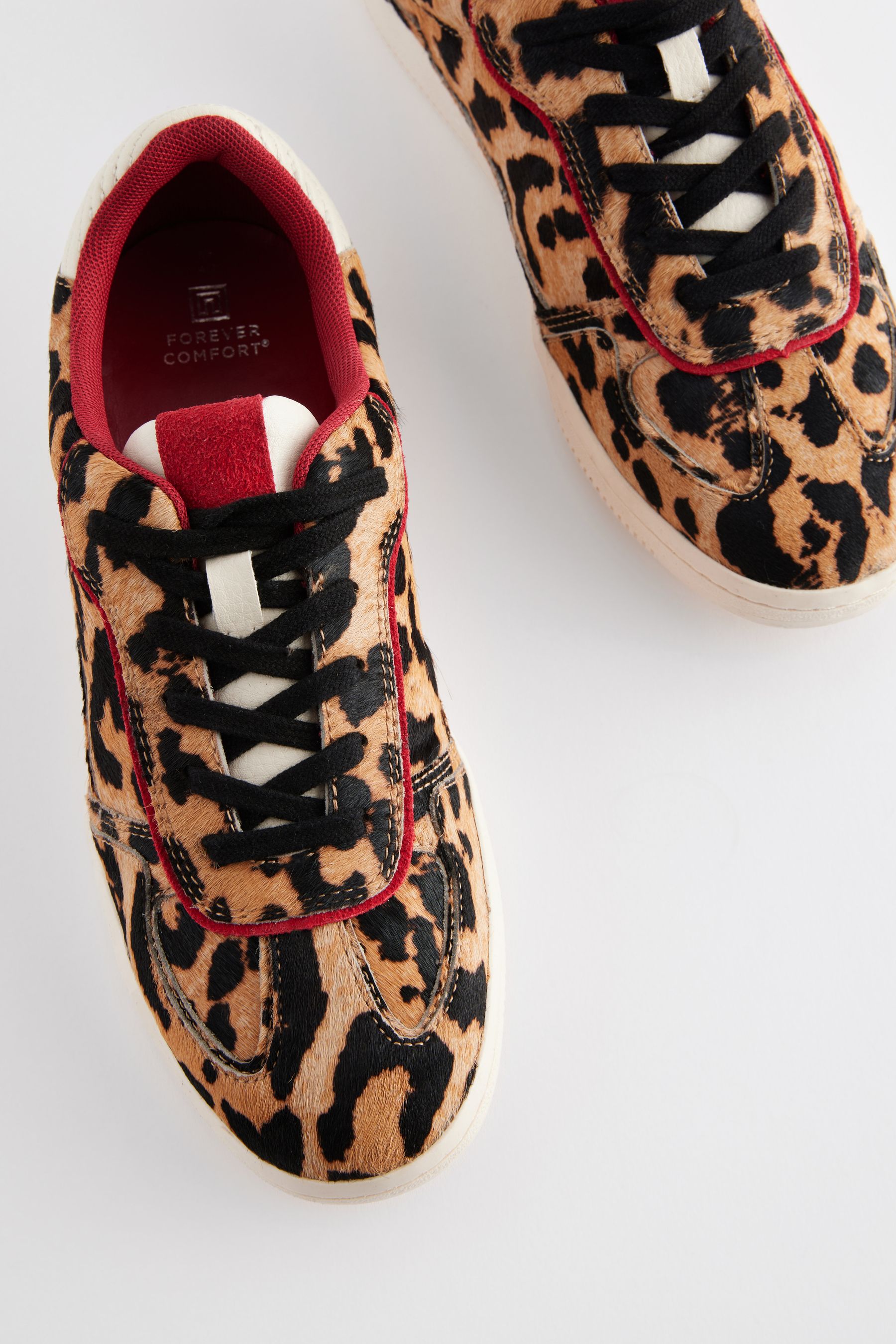 Buy Leopard Forever Comfort Slim Lace Up Trainers from Next Luxembourg