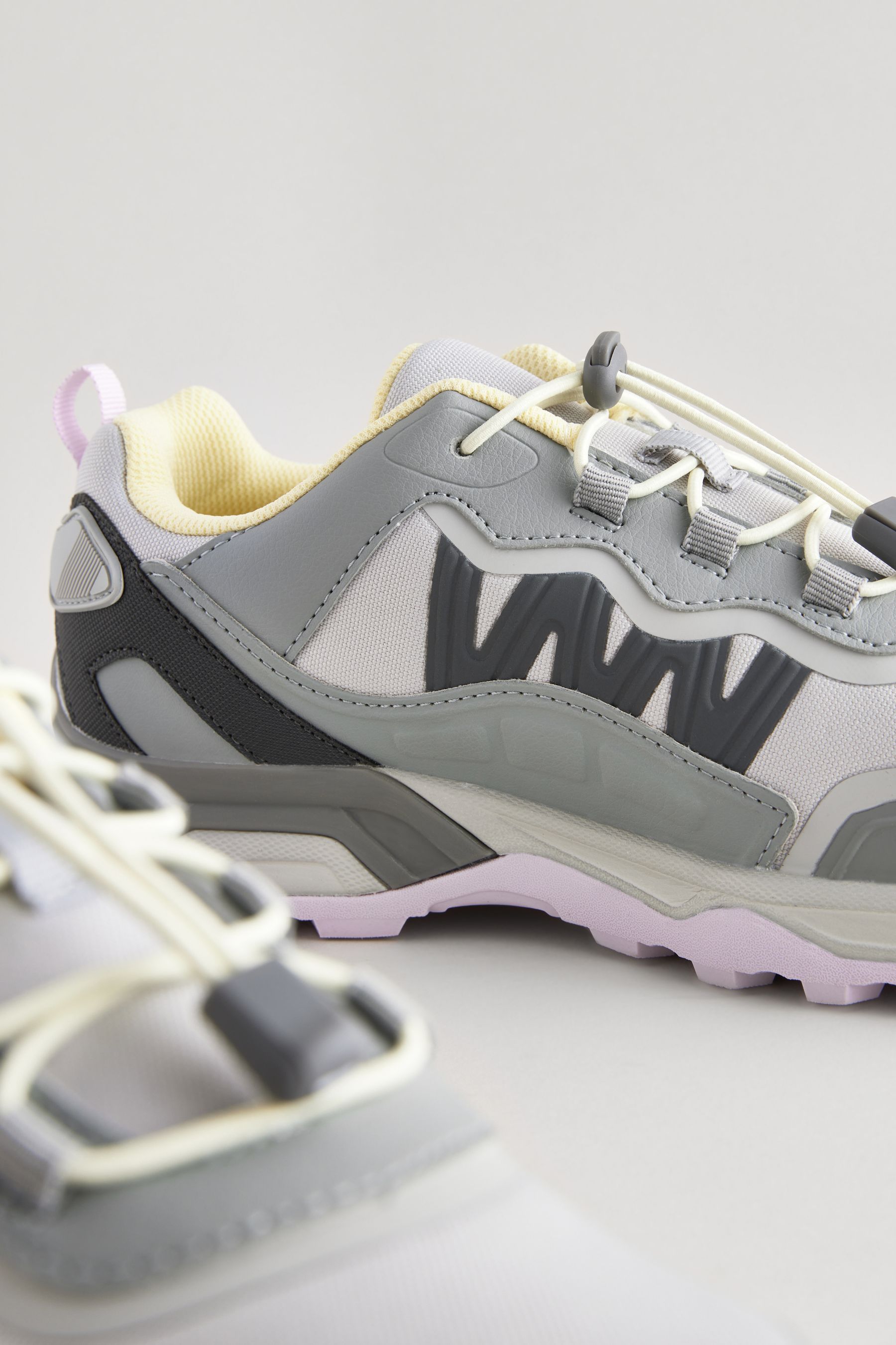 Buy Grey Standard Fit Forever Comfort Elastic Toggle Laces Trainers from the Next UK online shop