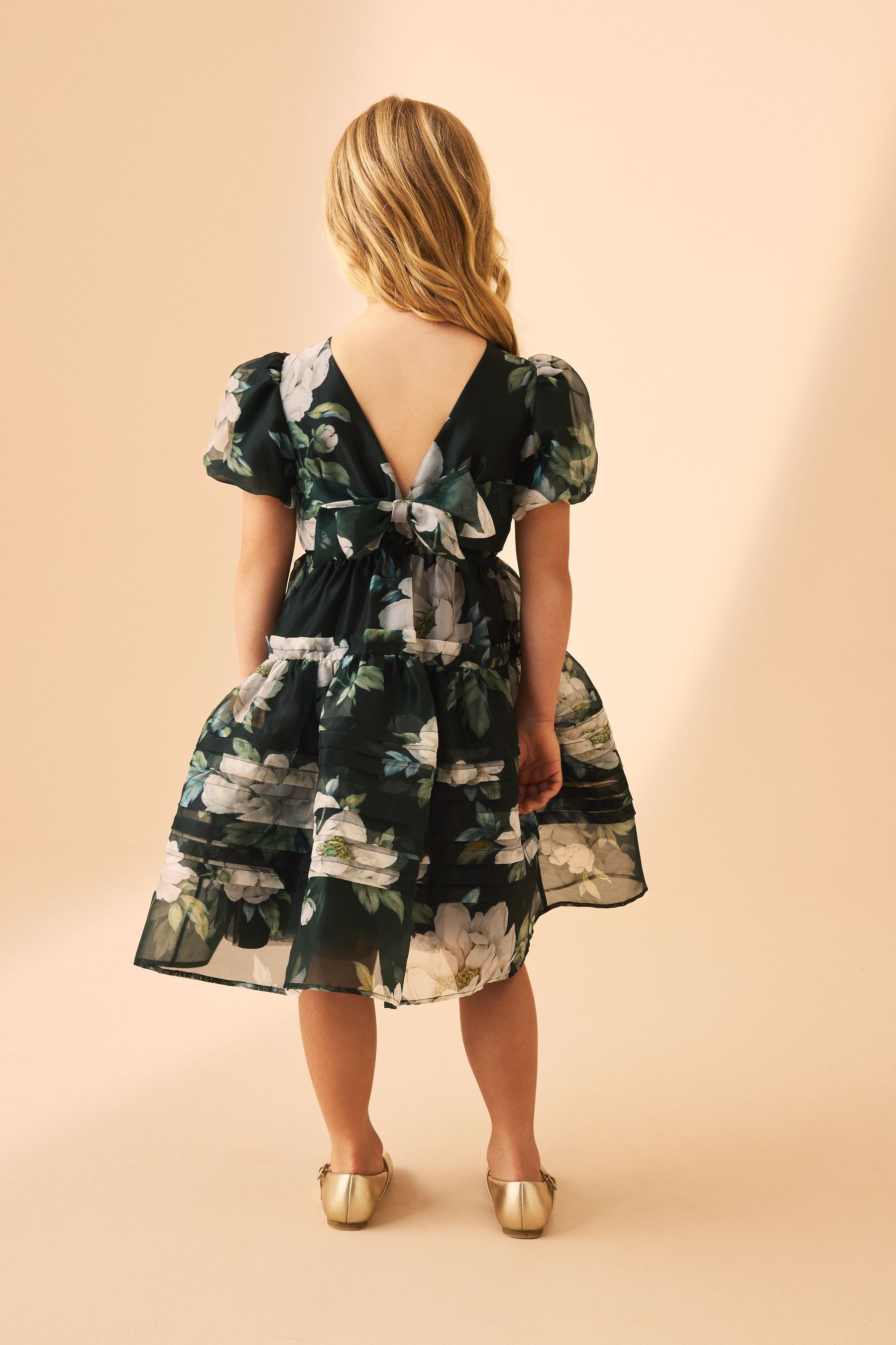 Buy Laura Ashley Green Wisley Floral Organza Prom Dress from the Next UK online shop