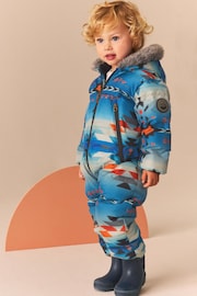 Blue/White Waterproof Snowsuit (3mths-7yrs) - Image 1 of 11