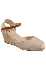 Dunlop Cream Ladies Wedge Espadrille Sandals - Image 1 of 4