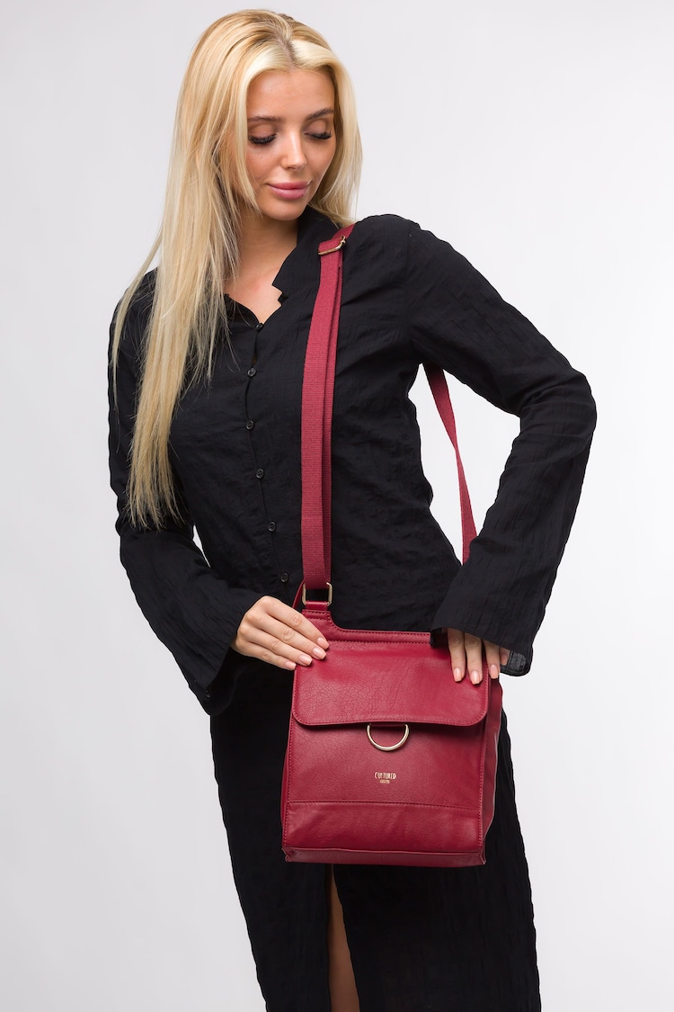 Cultured London Covent Leather Cross-Body Dark Bag - Image 1 of 7