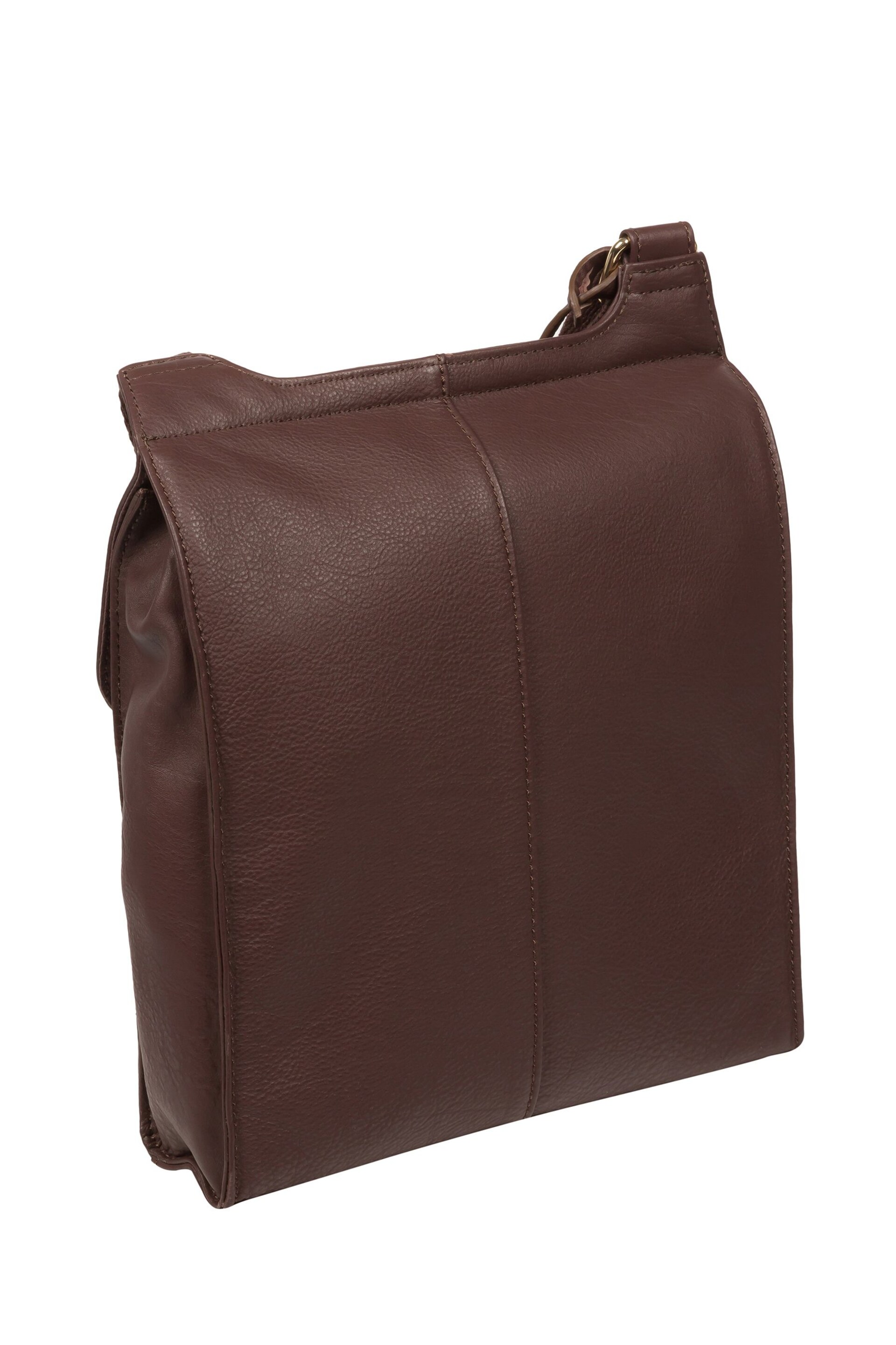 Cultured London Covent Leather Cross-Body Dark Bag - Image 4 of 7