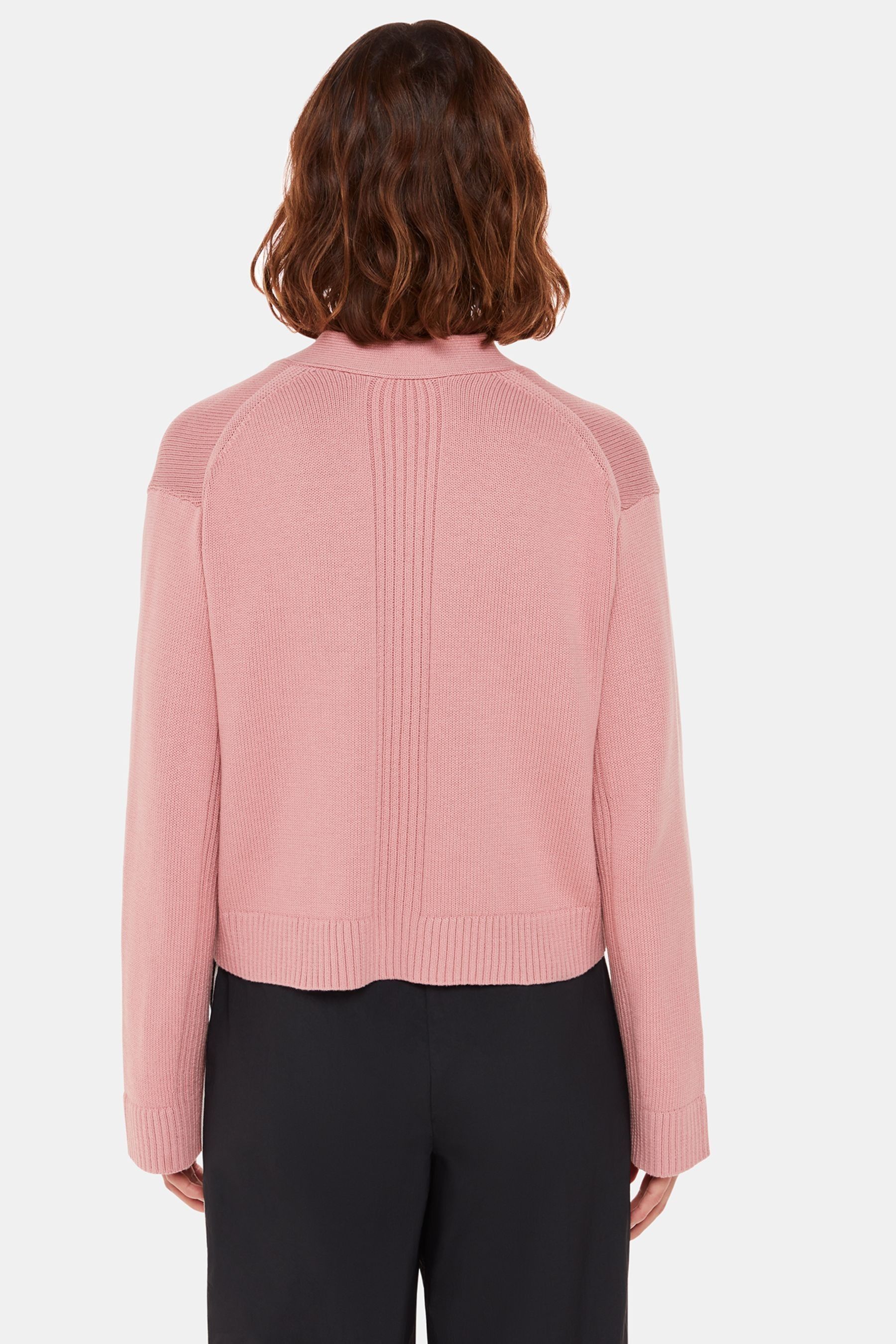 Buy Whistles Pink 100 Cotton Nina Button Front Cardigan from Next Luxembourg