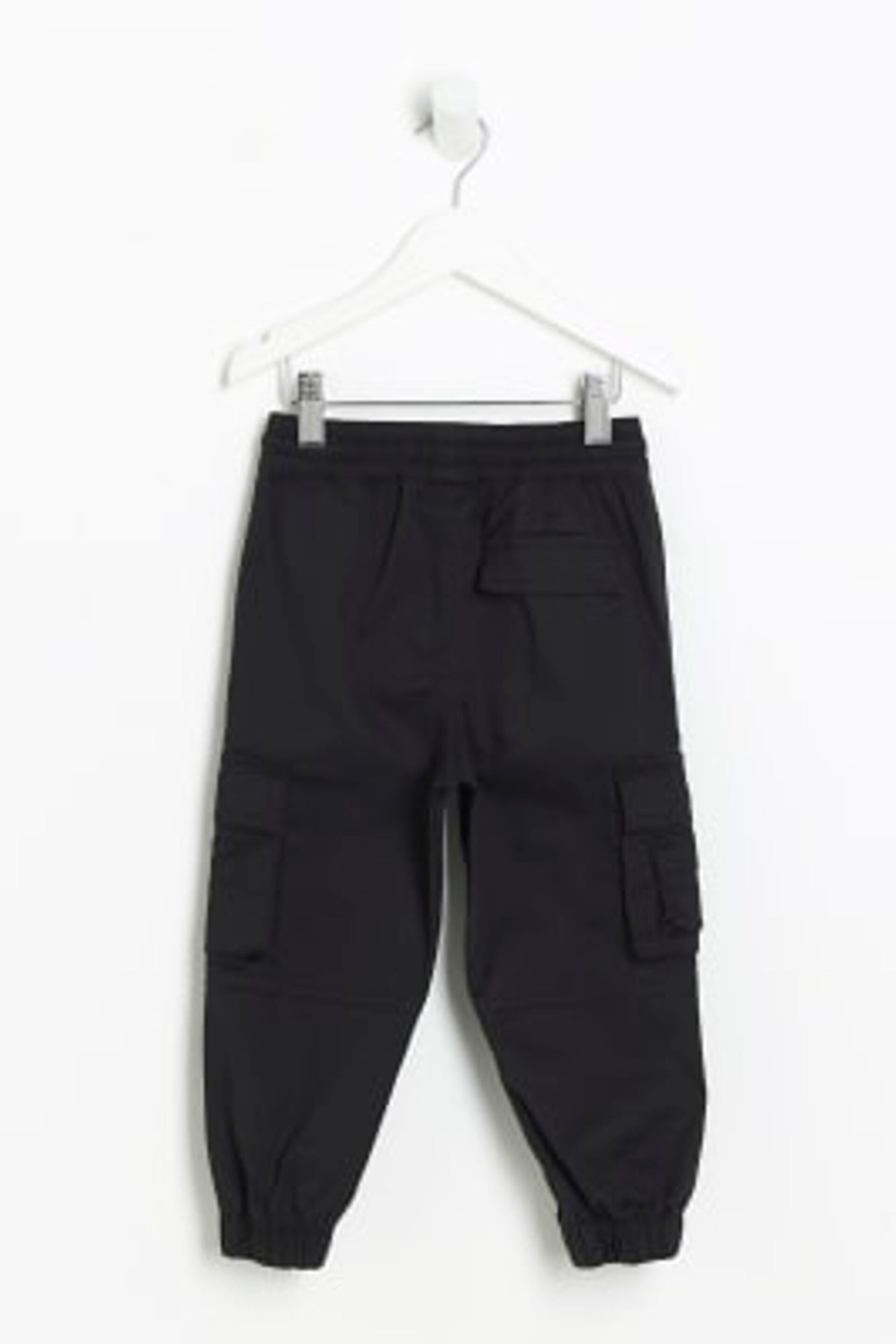 River Island Black Mini Boys Tech Cargo Trousers - Image 2 of 4