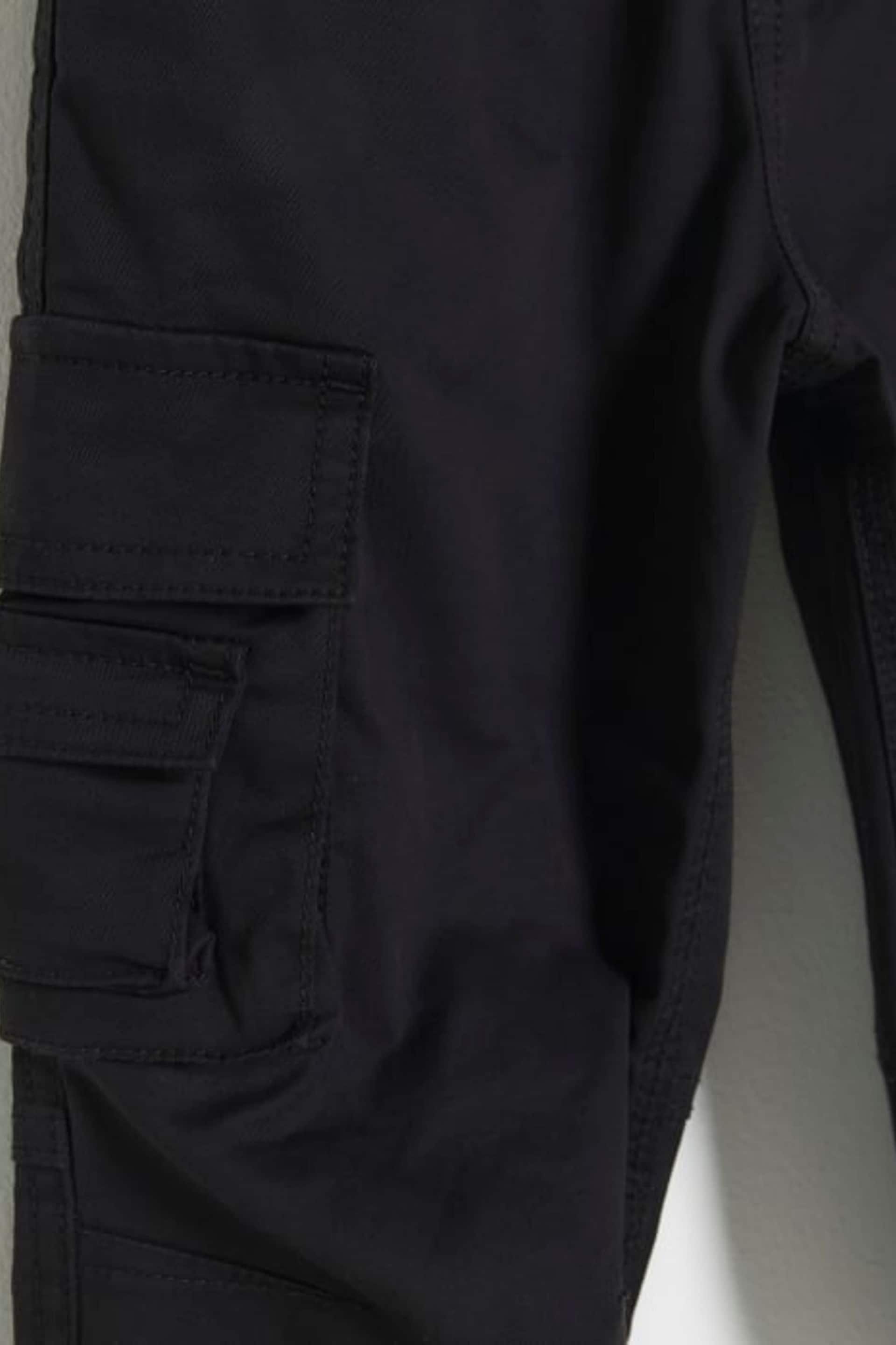 River Island Black Mini Boys Tech Cargo Trousers - Image 4 of 4