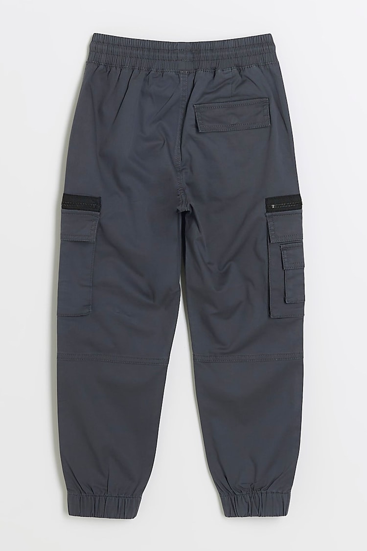 River Island Grey Boys Tech Cargo Trousers - Image 2 of 4