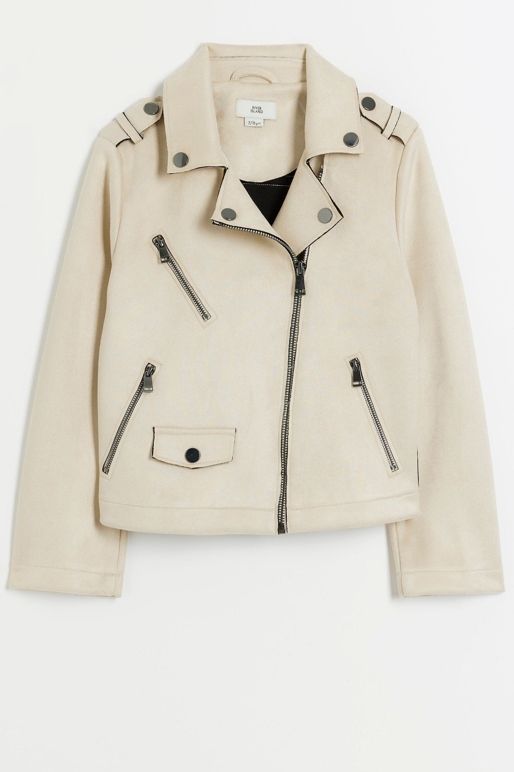 River island faux suede biker jacket online