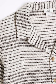 River Island Cream Boys Stripe Textured Polo Shirt - Image 3 of 4