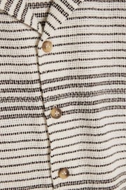 River Island Cream Boys Stripe Textured Polo Shirt - Image 4 of 4
