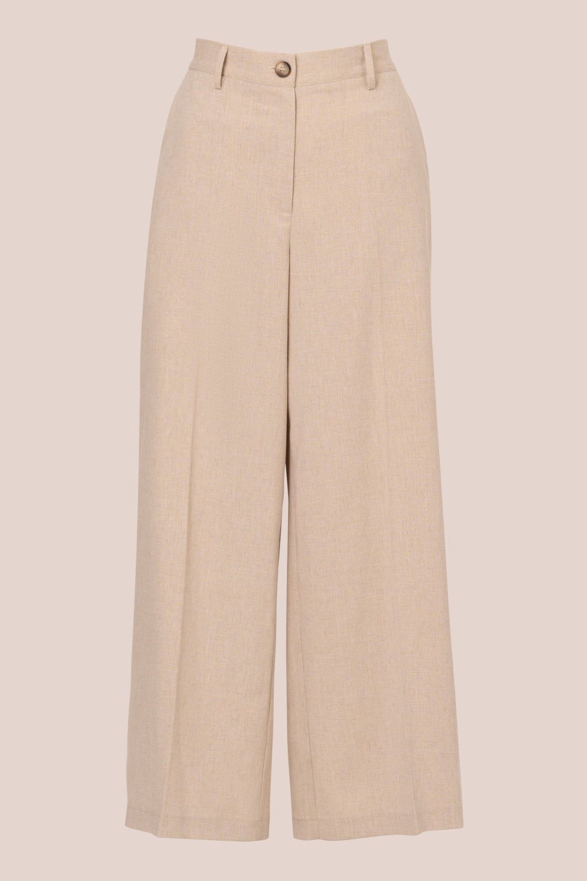 Adrianna Papell Natural Full Wide Leg Utility Trousers With Slash Pockets - Image 5 of 7