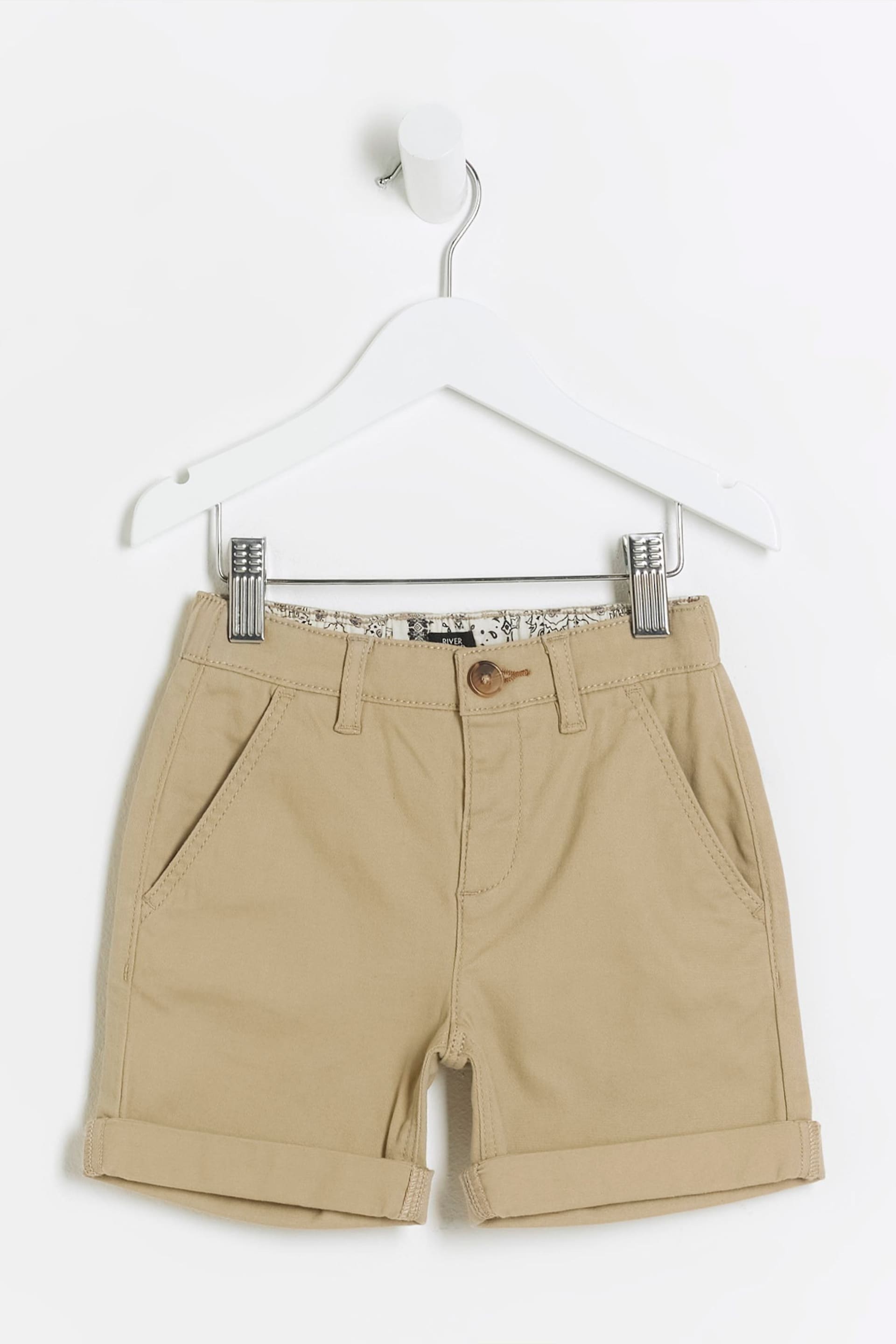 River Island Natural Boys Chino Shorts - Image 1 of 4