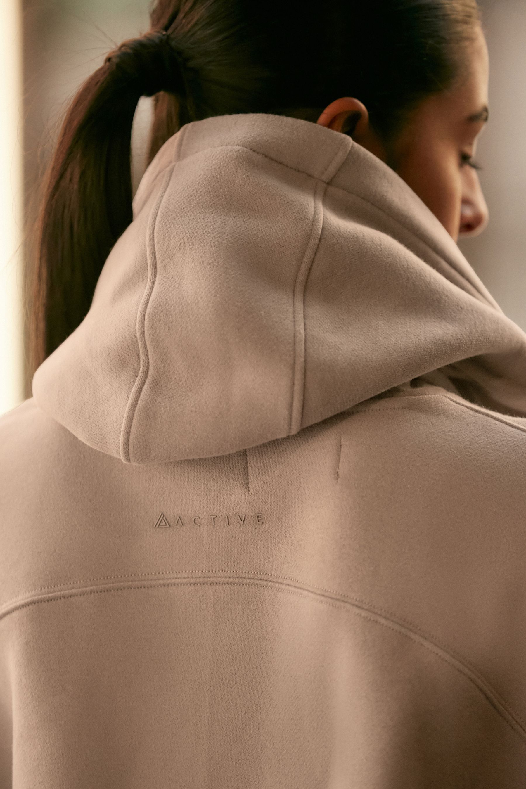 Buy Neutral Oversized Relaxed Fit Heavyweight Brushed Longline Hoodie Sweatshirt from the Next UK online shop