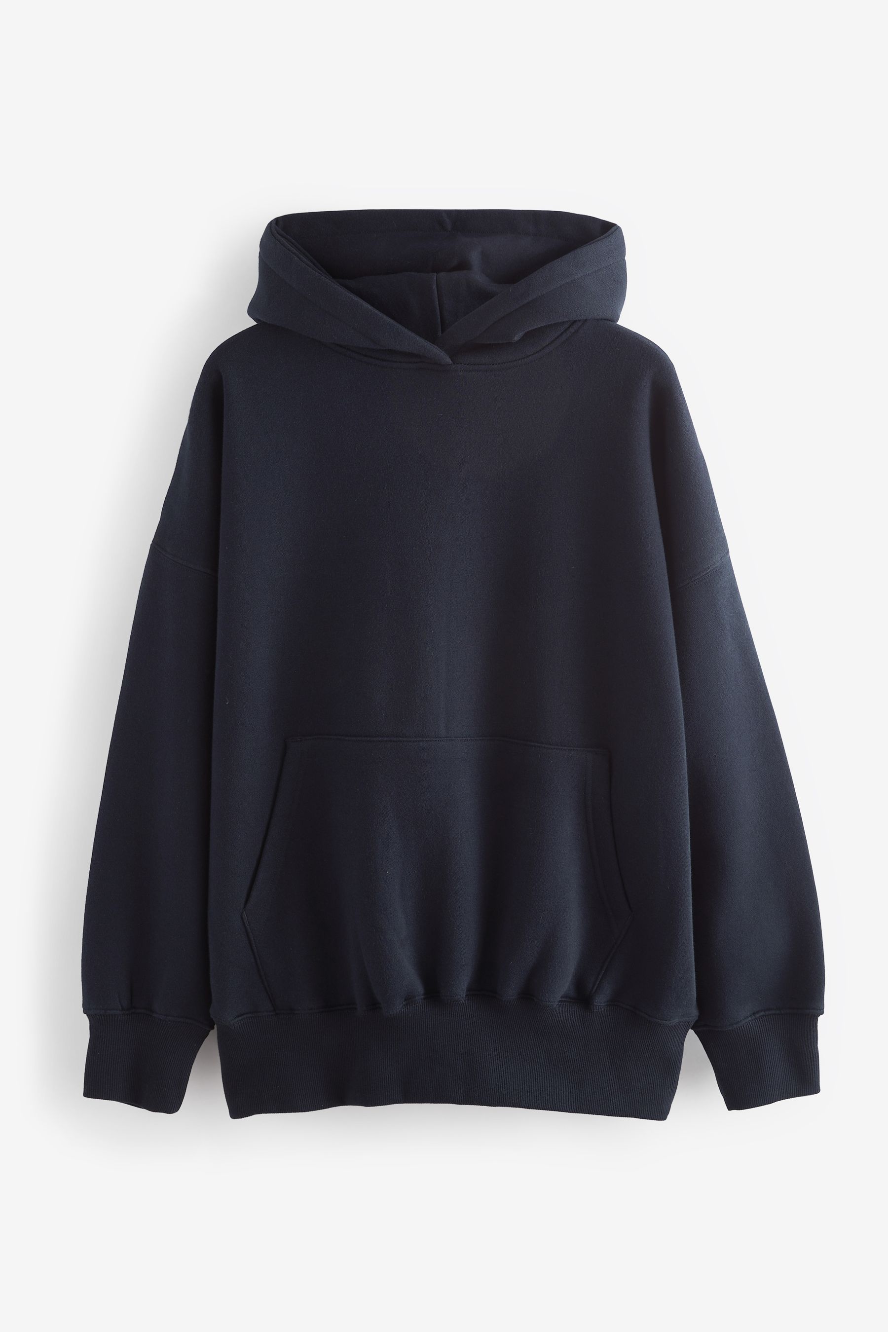Buy Blue Navy Oversized Relaxed Fit Heavyweight Brushed Longline Hoodie Sweatshirt from Next Oman