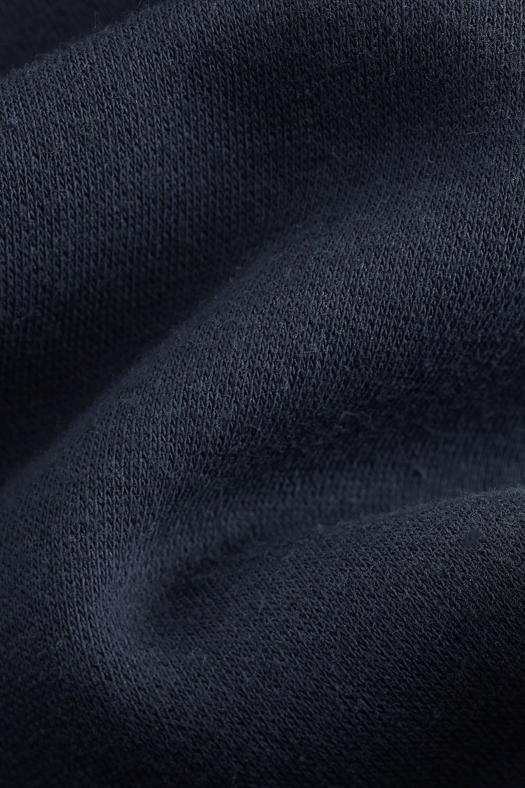 Blue Navy Oversized Relaxed Fit Heavyweight Brushed Longline Hoodie Sweatshirt - Image 7 of 7