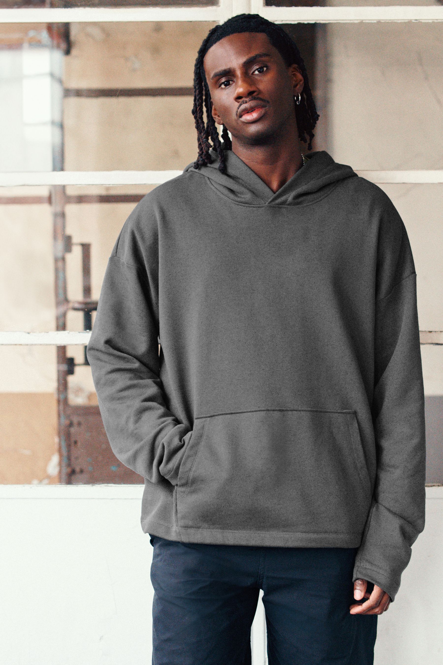 Buy Charcoal Grey Oversized EDIT Hoodie from Next Ireland
