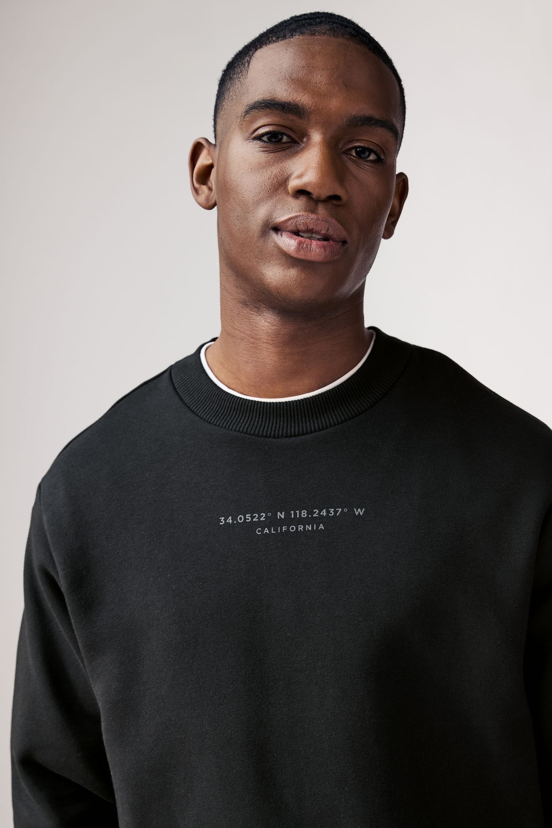 Buy Black Crew Sweatshirt Graphic Sweatshirt from the Next UK online shop