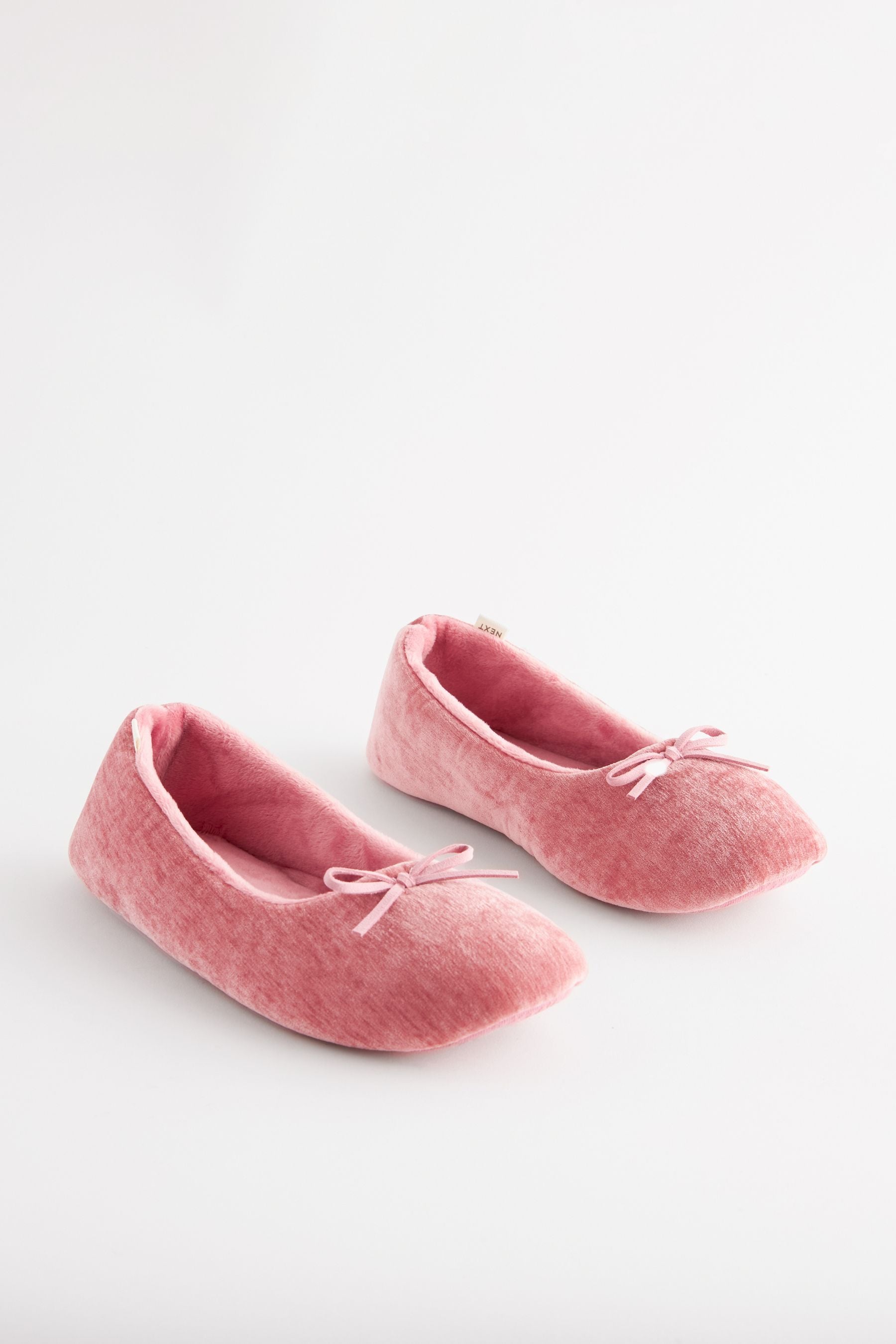 Pink Velour Ballet Slippers