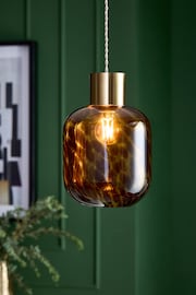 Orange Tortoiseshell Easy Fit Pendant Light Shade - Image 1 of 5