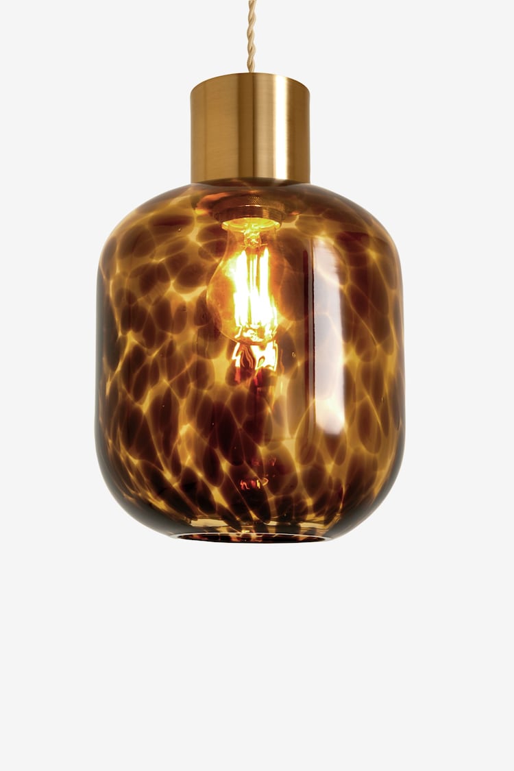 Orange Tortoiseshell Easy Fit Pendant Light Shade - Image 1 of 2